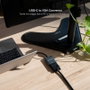 Nanocable Conversor USB-C a VGA Aluminio Gris 10cm